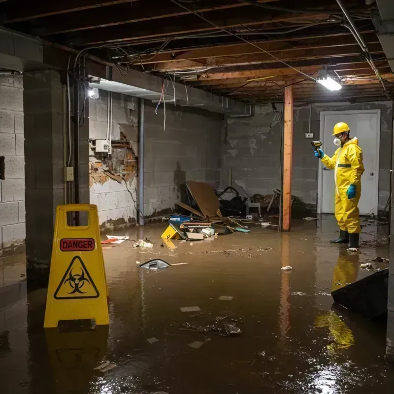 Flooded Basement Electrical Hazard in Clay City, KY Property